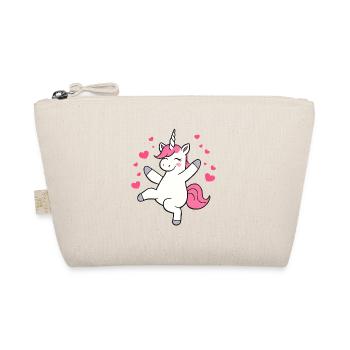 tanzendes happy einhorn fee unicorn fantasy - Bio-Täschchen - Natur - Vorne