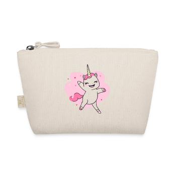 tanzendes happy einhorn fee unicorn fantasy - Bio-Täschchen - Natur - Vorne