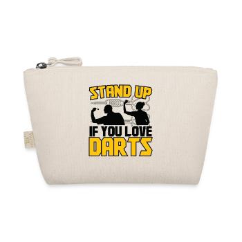 Dart Dartspieler Dartspiel Herren - Bio-Täschchen - Natur - Vorne