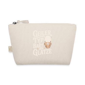 guy with beard & bald head beard wearer - Organic Pouch - nature - Front