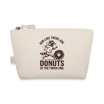 Run like a marathon runner when donuts at the finish line - Organic Pouch - nature - Front
