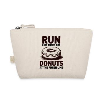 Run like a marathon runner with donuts at the finish line - Organic Pouch - nature - Front