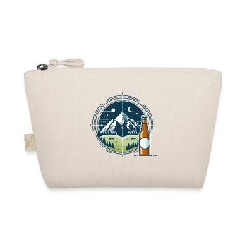 Nocturnal mountain scenery with beer bottle - Organic Pouch - nature - Front