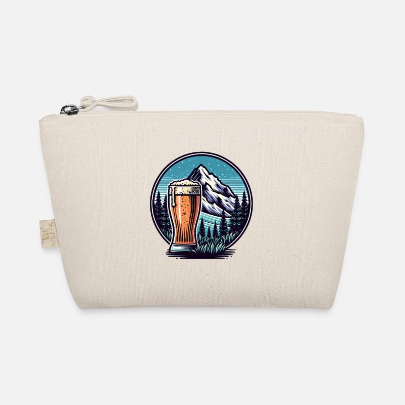 Bergblick mit Bierglas Bio-Täschchen