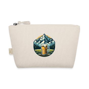 Mountain view with beer and nature motif - Organic Pouch - nature - Front