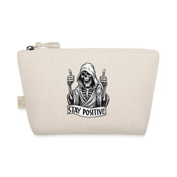 Stay Positive – Lustiger Sensenmann - Bio-Täschchen - Natur - Vorne