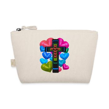 Croix Croix Cœur Cœurs Jésus - Trousse biologique - nature - Devant