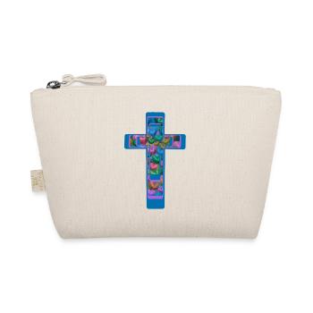 Cross Crosses Heart Hearts - Organic Pouch - nature - Front