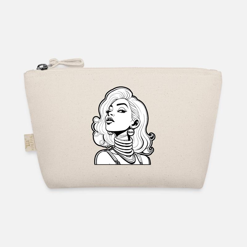 Graphic motif "Comic face" Organic Pouch