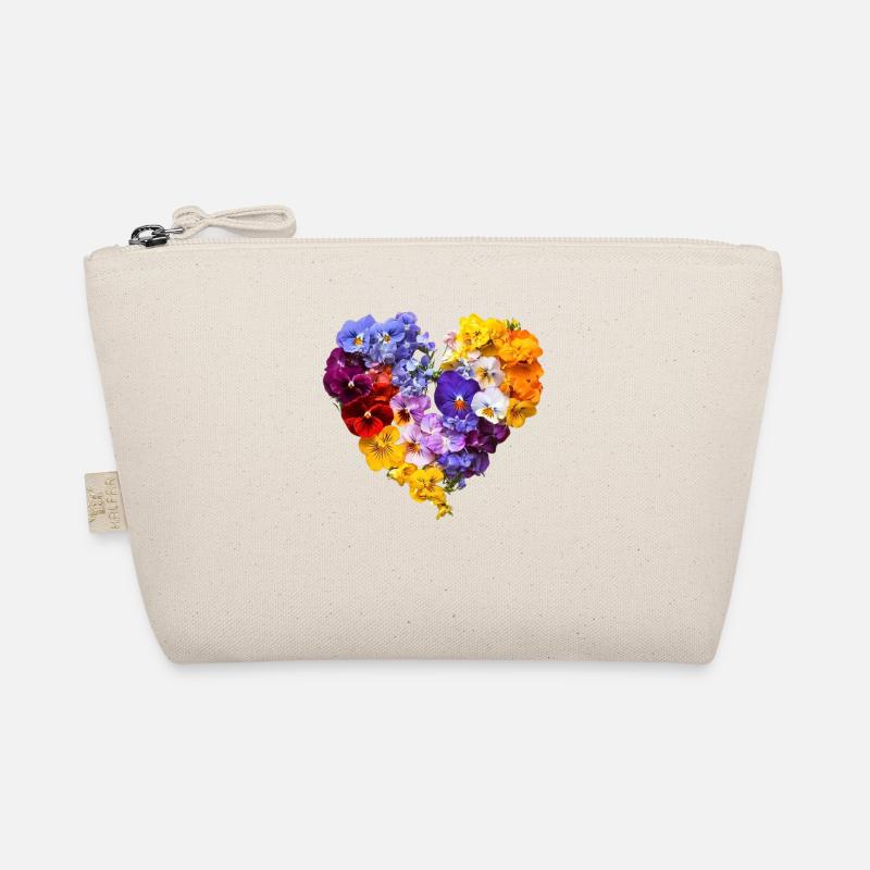 Cœur de pensées - Discours de fleur colorée Trousse biologique