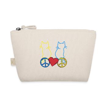 Cats, Peace, Heart, Peace, Ukraine, Retro - Organic Pouch - nature - Front