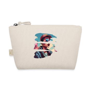 girl girlie wild punk freestyle love peace style - Organic Pouch - nature - Front