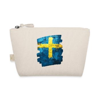 Schwedische Flagge Schweden - Bio-Täschchen - Natur - Vorne