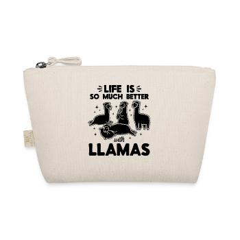 Llama Lover - Life is so much better with Llamas - Bio-Täschchen - Natur - Vorne
