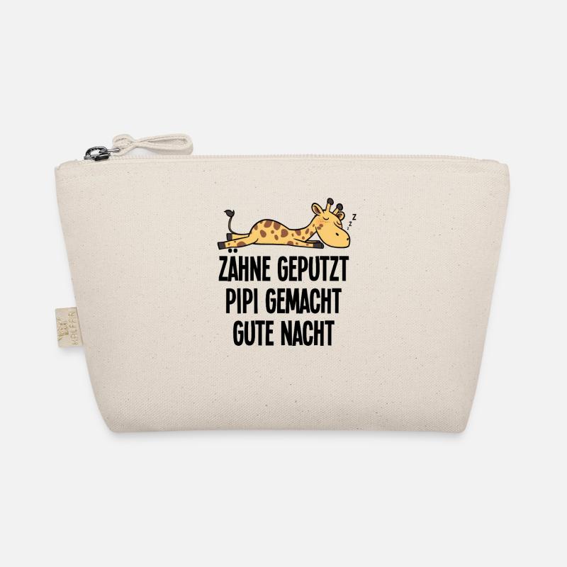 Humorvolle Schlaf Giraffe Zähne Geputzt Geschenk Bio-Täschchen