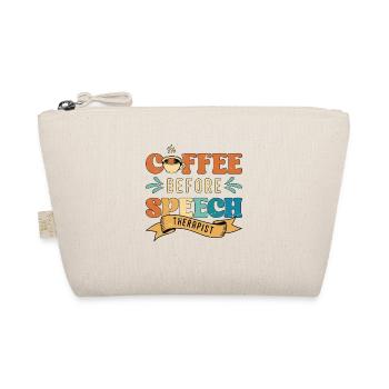 Speech Therapy Coffee Physiotherapist Coffee Lover - Organic Pouch - nature - Front