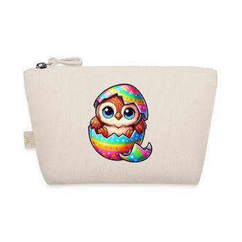 Mignon hibou de dessin animé dans l’œuf de Pâques coloré et ludique - Trousse biologique - nature - Devant