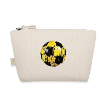 Urbaner Fußball-Style - Gelb-Schwarzer Ball - Bio-Täschchen - Natur - Vorne