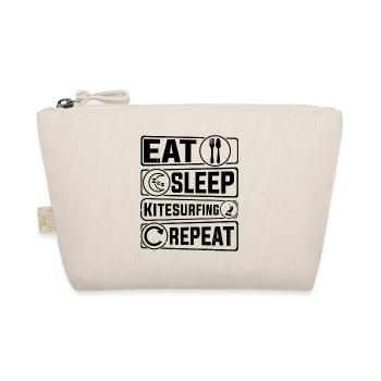 Eat Sleep Kitesurfing Repeat - Kiteboarding - Organic Pouch - nature - Front
