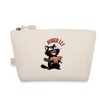 Hyper cat calls "Bober!!" – Animal freak out - Organic Pouch - nature - Front