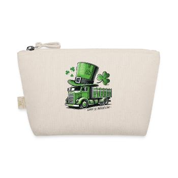 St. Patrick's Day LKW Kleeblatt Hut Kinderfreude - Bio-Täschchen - Natur - Vorne