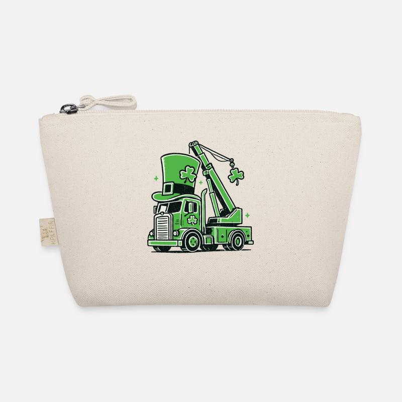 Funny St. Patrick's Day Crane Construction Vehicle Organic Pouch