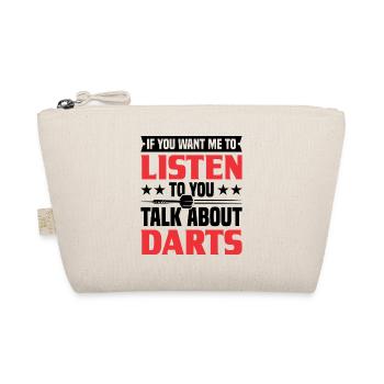 Dart Dartspieler Dartspiel Herren - Bio-Täschchen - Natur - Vorne