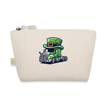 St. Patrick's Day Lastwagen Mit Zylinder - Bio-Täschchen - Natur - Vorne