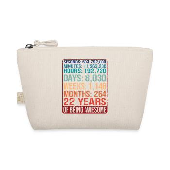 22 years old! Birthday Gift 22nd Birthday - Organic Pouch - nature - Front