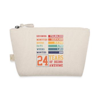 24 years old! Birthday Gift 24th Birthday - Organic Pouch - nature - Front