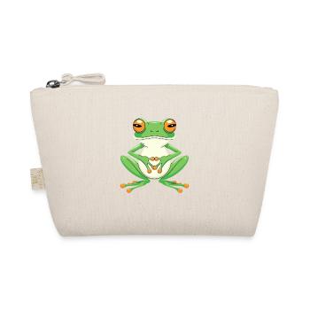Meditating frog with big eyes - Organic Pouch - nature - Front