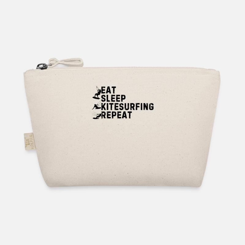 Eat Sleep Kitesurfing Repeat - Kiteboarding Bio-Täschchen