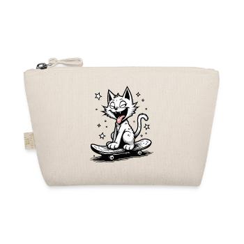 Skateur Skateur Chat Skateboard Patinage - Trousse biologique - nature - Devant