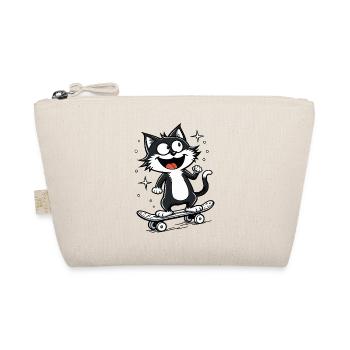 Skateur Skateur Chat Skateboard Patinage - Trousse biologique - nature - Devant