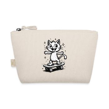 Skateur Skateur Chat Skateboard Patinage - Trousse biologique - nature - Devant