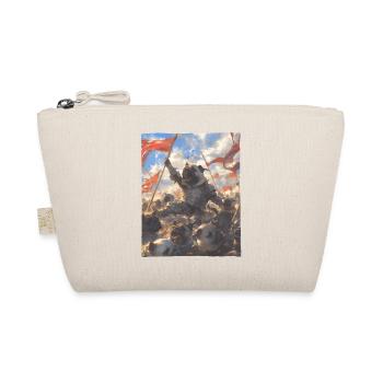 Epic Pug Revolution Artful Painting - Organic Pouch - nature - Front