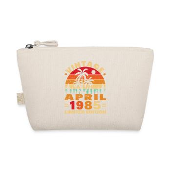 April 1985 Vintage Geburtstag 1985 Geschenk - Bio-Täschchen - Natur - Vorne