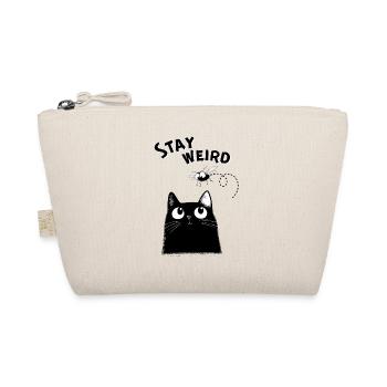 Stay Weird – Lustige schwarze Katze - Bio-Täschchen - Natur - Vorne