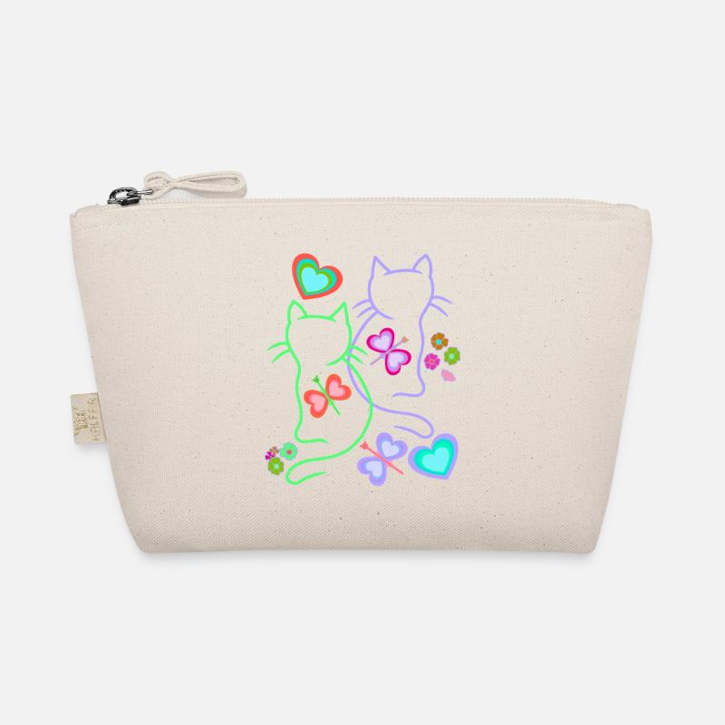 Frühling Sommer Retro Katzen Katze Kinder 80er Bio-Täschchen
