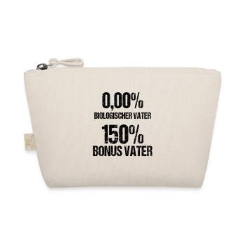Bonus Vater Papa Papi Stiefvater Vatertag Geschenk - Bio-Täschchen - Natur - Vorne