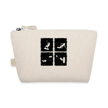 Kiteboarding Kitesurfing Silhouette Kitesurfer - Organic Pouch - nature - Front