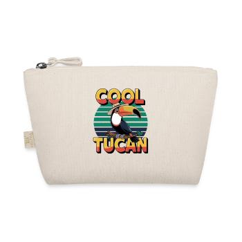 Tucan frais avec chapeau de soleil et rayures - Trousse biologique - nature - Devant