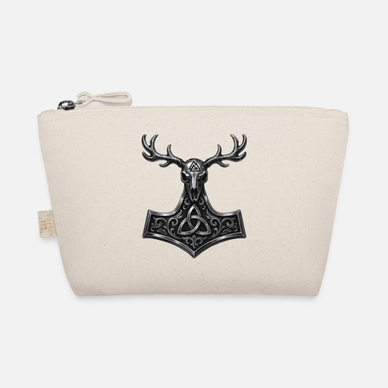 Crâne de cerf Valknut | Symbole païen de Mjölnir Trousse biologique