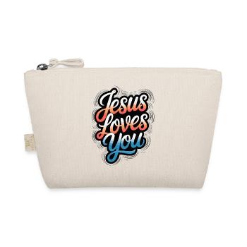 Jesus loves you - Gott liebt Dich! - Bio-Täschchen - Natur - Vorne