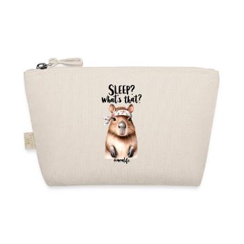 Sleep? What is that? Capybara Mom Mother's Day - Organic Pouch - nature - Front