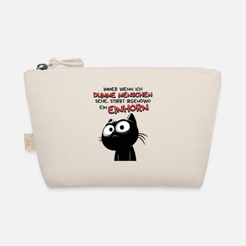 Dumme Menschen - Weniger Einhörner - Katze Bio-Täschchen
