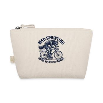 Bicycle Mad Sprinting Until Your Calf Burns - Organic Pouch - nature - Front