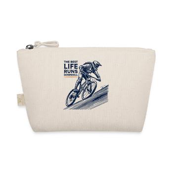 Bike Descent Retro The Best Life Runs Downhill - Organic Pouch - nature - Front