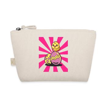 Retro Easter Chicks Easter Eggs Chicken Chickens Kids - Organic Pouch - nature - Front