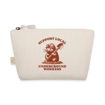 Support Local Underground Workers Lustiges Mole - Bio-Täschchen - Natur - Vorne